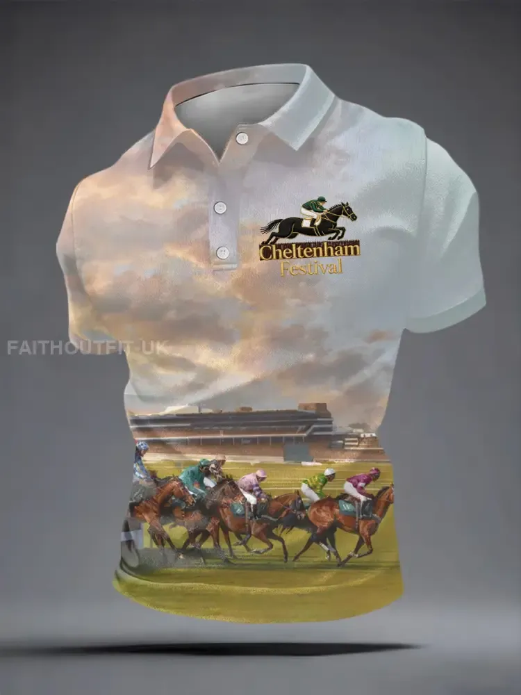 Men’s Cheltenham Festival Print Short Sleeves Shirt