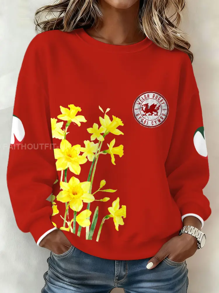 Women’s Wales Welsh Rugby Lover Printed Sweatshirt
