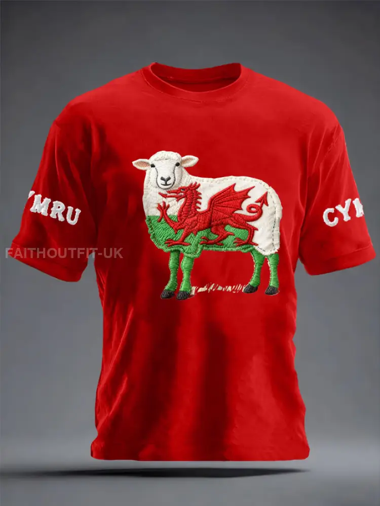 Men’s Wales Welsh Rugby Lover Printed T-shirt