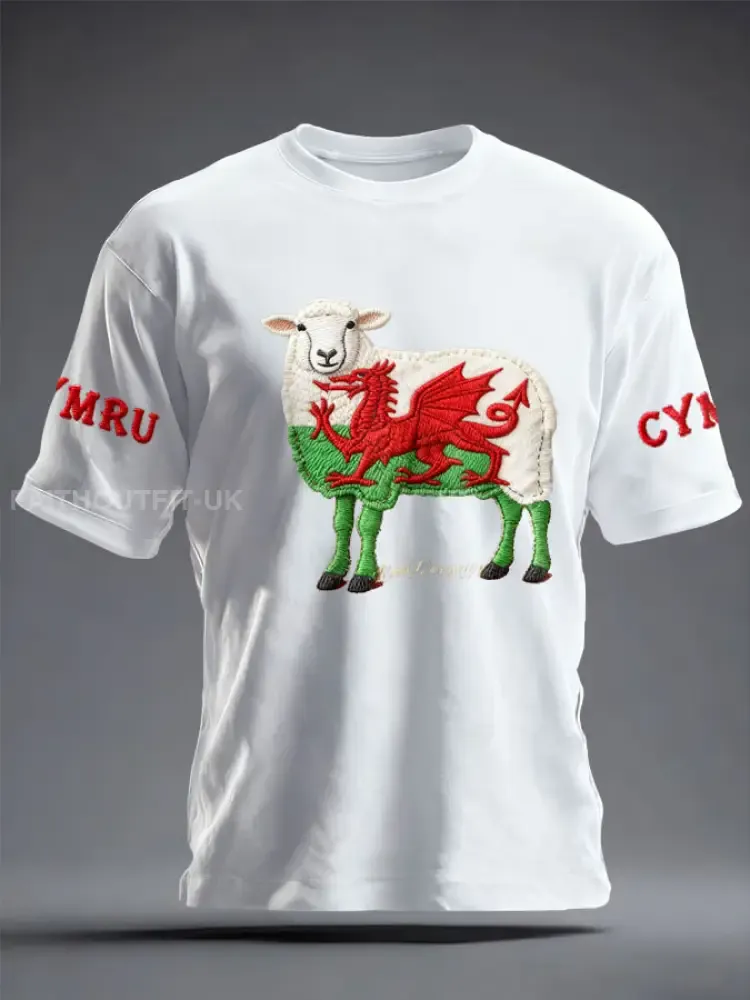 Men’s Wales Welsh Rugby Lover Printed T-shirt