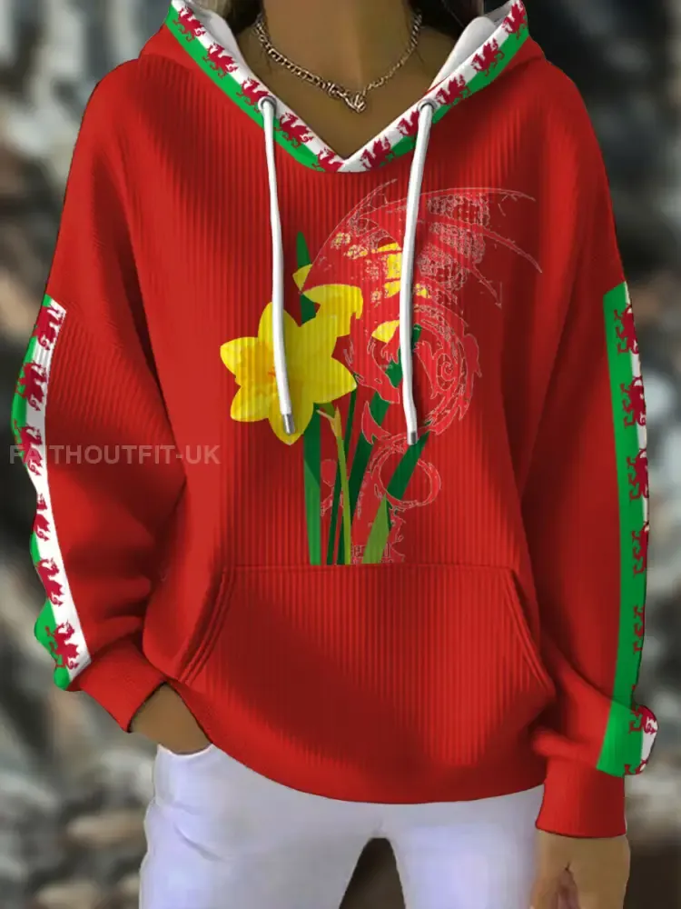 Women’s Wales Welsh Rugby Lover Printed Hoodie