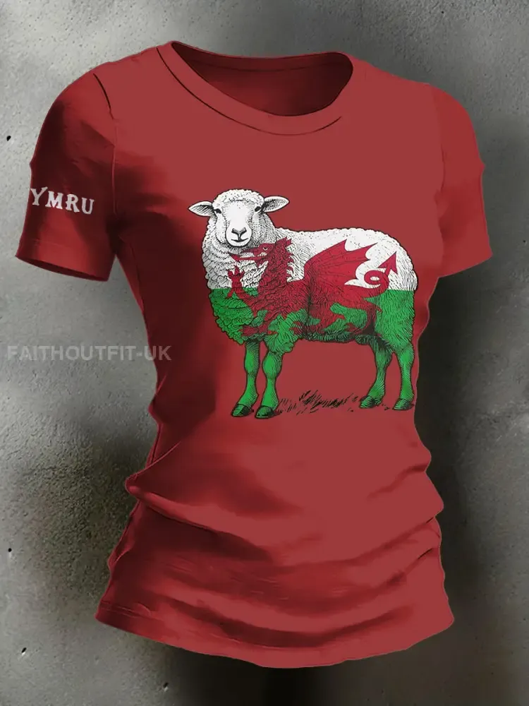 Women’s Wales Welsh Rugby Lover Printed T-shirt