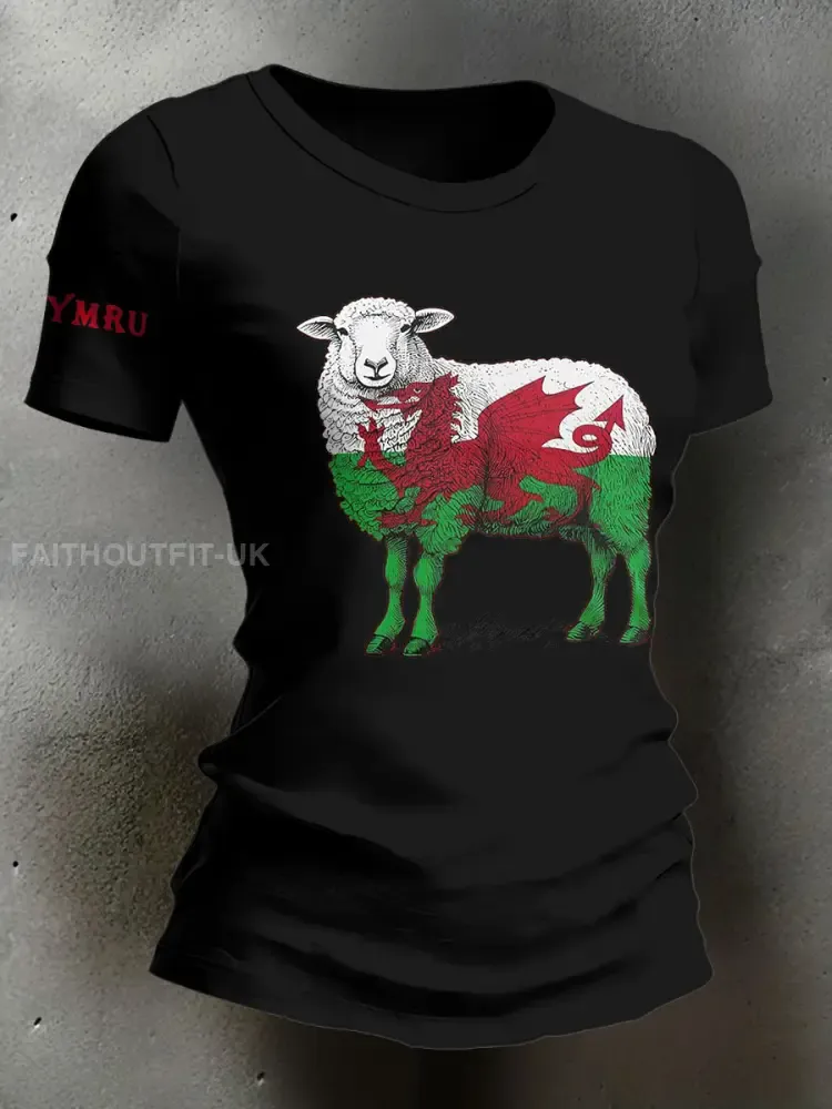 Women’s Wales Welsh Rugby Lover Printed T-shirt