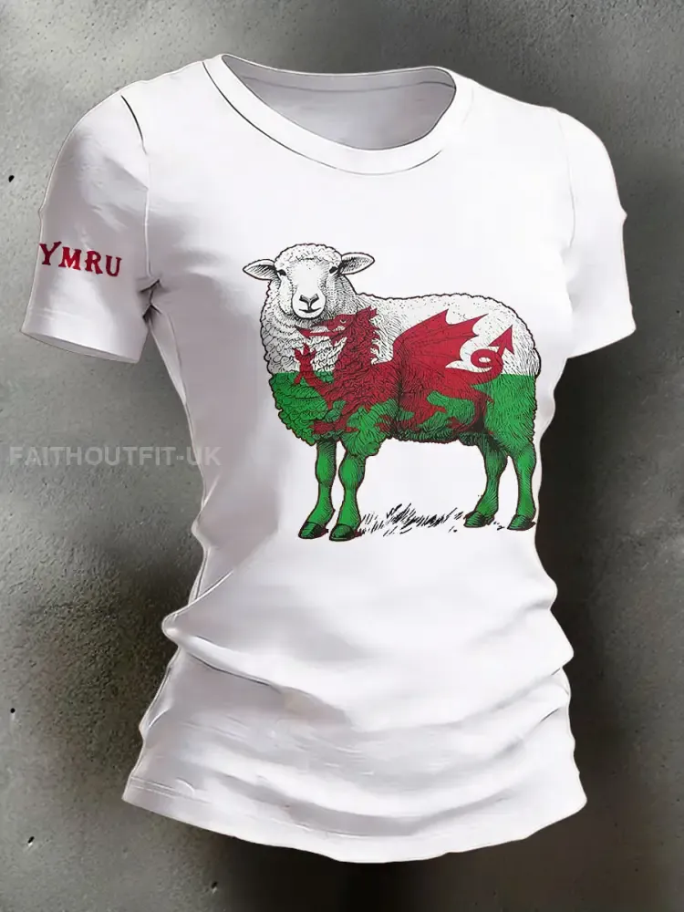 Women’s Wales Welsh Rugby Lover Printed T-shirt
