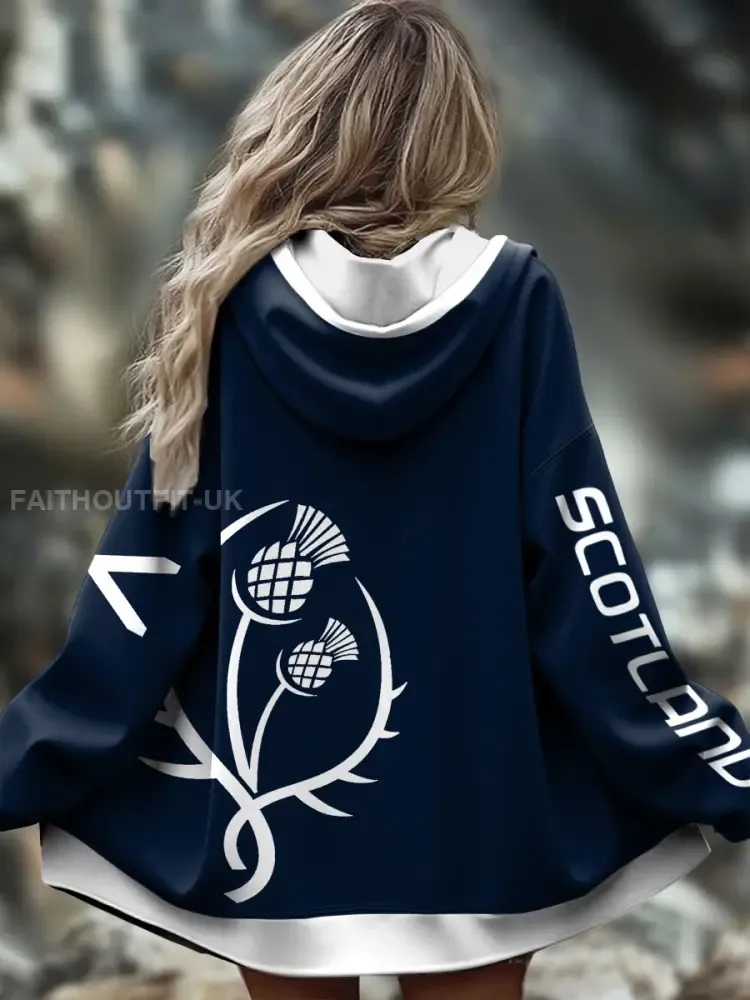 Women’s Scotland Rugby Lover Printed Coat