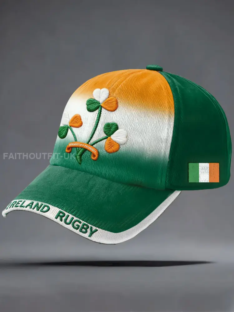Unisex Ireland Rugby Lover Print Hat - Green · ONE