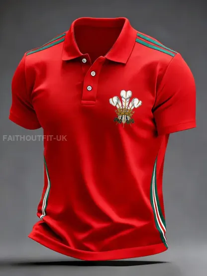 Men’s Wales Welsh Rugby Printed Casual Tops