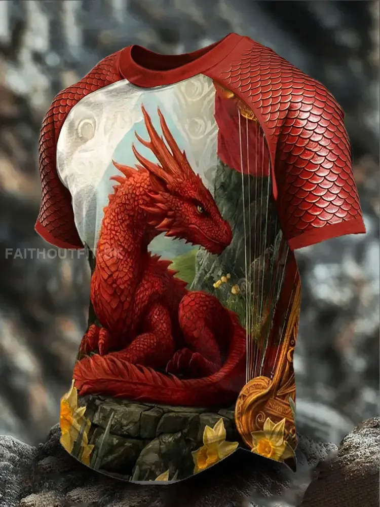 Men’s Wales Welsh Rugby Lover Printed T-shirt