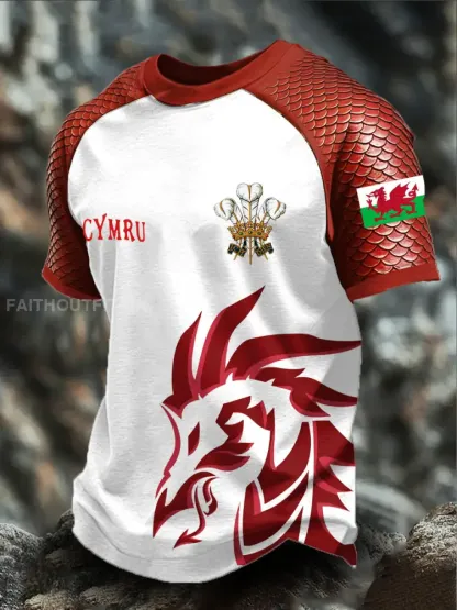 Men’s Wales Welsh Rugby Lover Printed T-shirt
