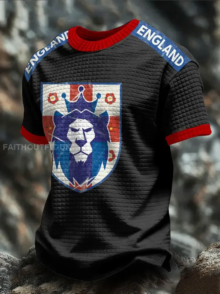 Unisex England Rugby Lover Roses Art Printed T-shirt