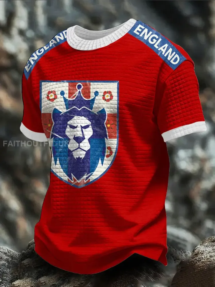 Unisex England Rugby Lover Roses Art Printed T-shirt