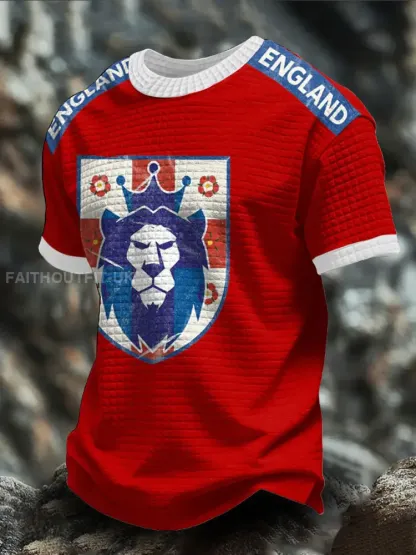 Unisex England Rugby Lover Roses Art Printed T-shirt