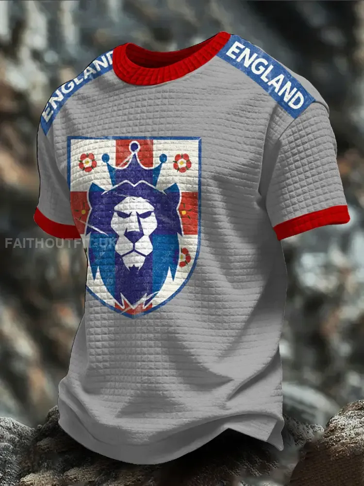 Unisex England Rugby Lover Roses Art Printed T-shirt