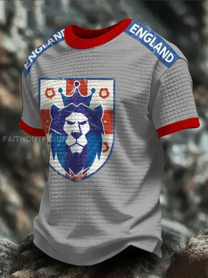 Unisex England Rugby Lover Roses Art Printed T-shirt