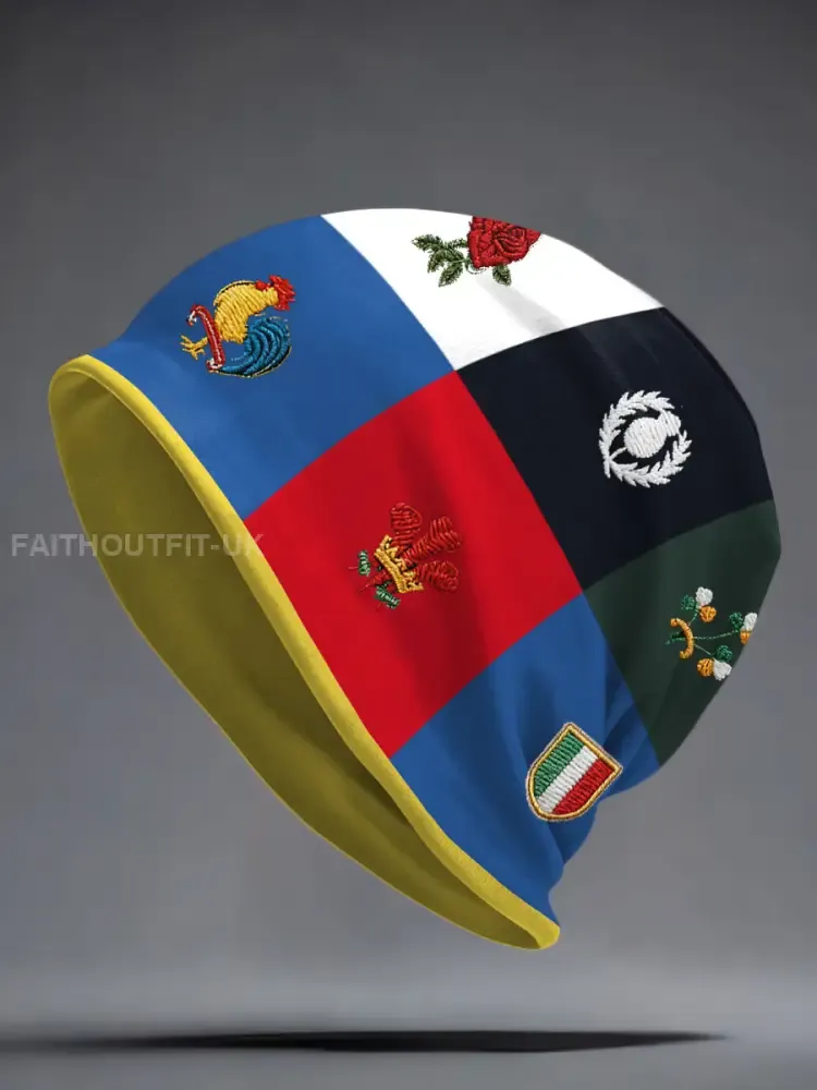 Unisex 6 Nations Rugby Art Printed Hat - As picture · ONE