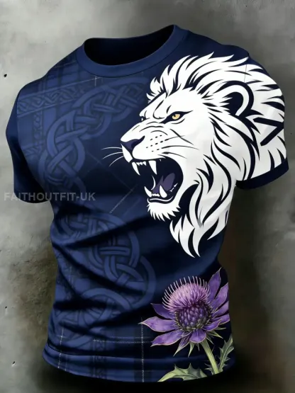 Unisex Scotland Football Thistle Printed T-shirts