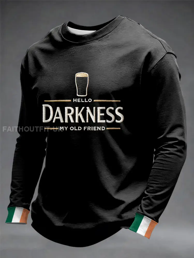 Men’s Hello Darkness My Old Friend Crew Neck Sweatshirt