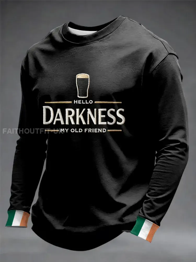 Men’s Hello Darkness My Old Friend Crew Neck Sweatshirt