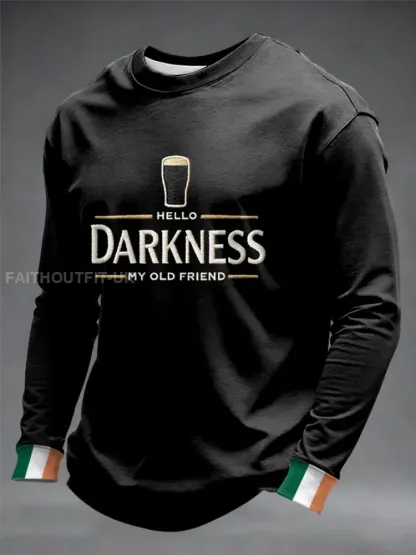 Men’s Hello Darkness My Old Friend Crew Neck Sweatshirt