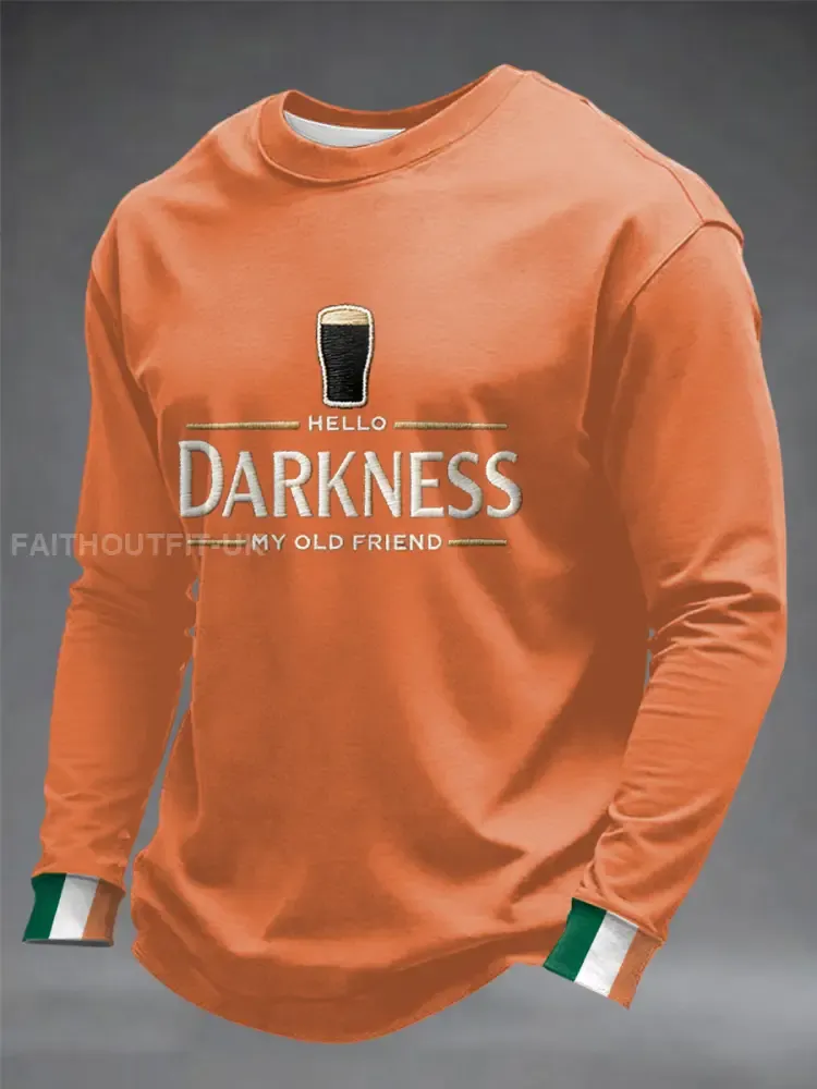 Men’s Hello Darkness My Old Friend Crew Neck Sweatshirt