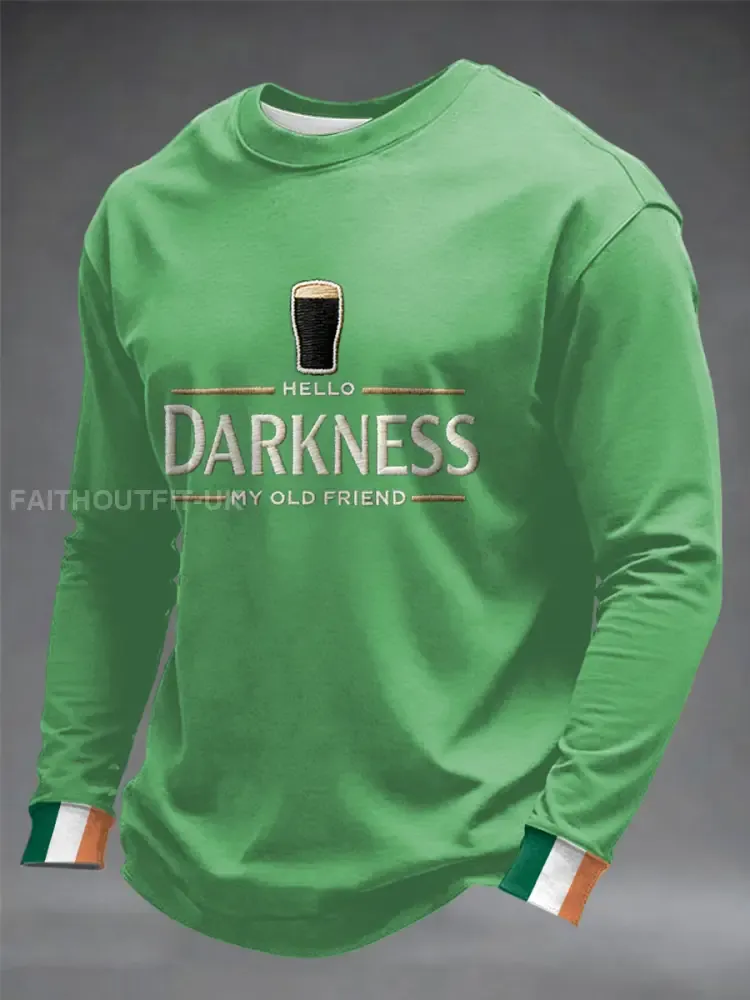 Men’s Hello Darkness My Old Friend Crew Neck Sweatshirt