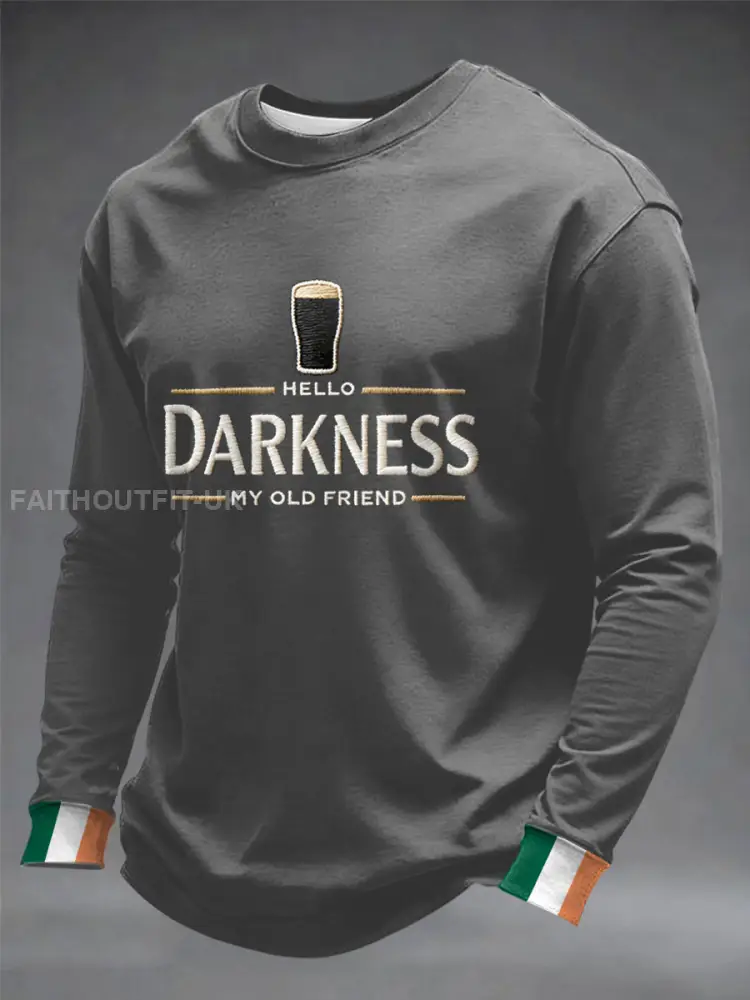 Men’s Hello Darkness My Old Friend Crew Neck Sweatshirt