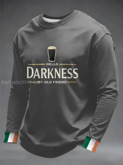 Men’s Hello Darkness My Old Friend Crew Neck Sweatshirt