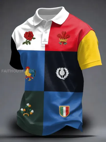 Unisex 6 Nations Rugby Lover Printed Casual Tops
