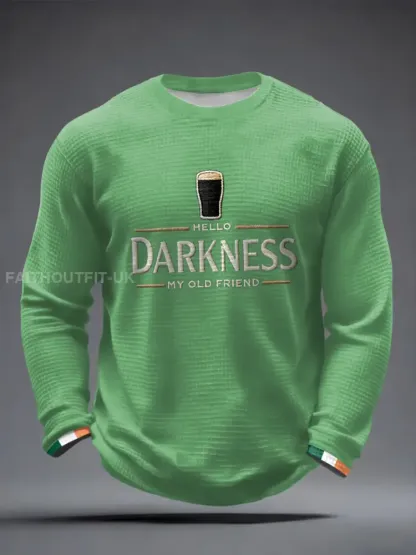 Men’s Hello Darkness My Old Friend Waffle Long Sleeve T-Shirt