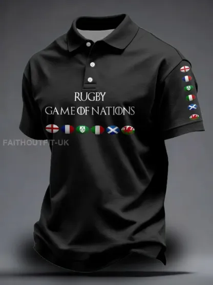 Unisex 6 Nations Rugby Lover Printed Casual Tops