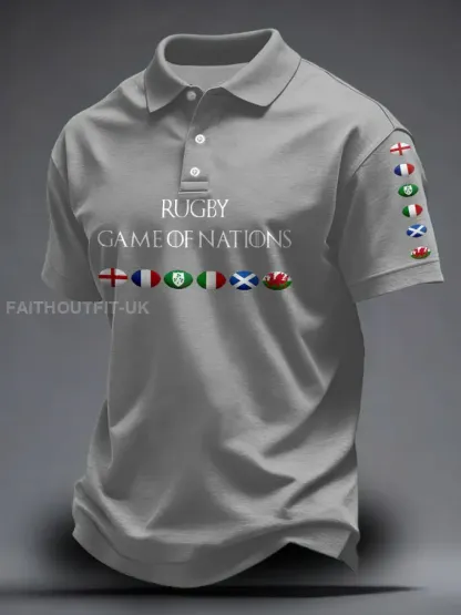 Unisex 6 Nations Rugby Lover Printed Casual Tops