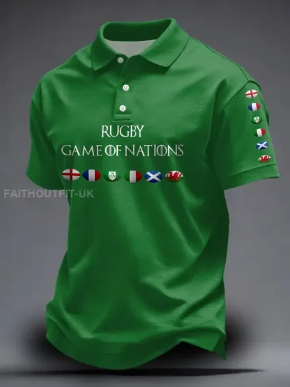 Unisex 6 Nations Rugby Lover Printed Casual Tops