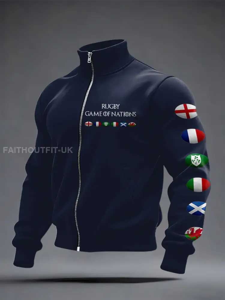 Unisex 6 Nations Rugby Lover Printed Coat