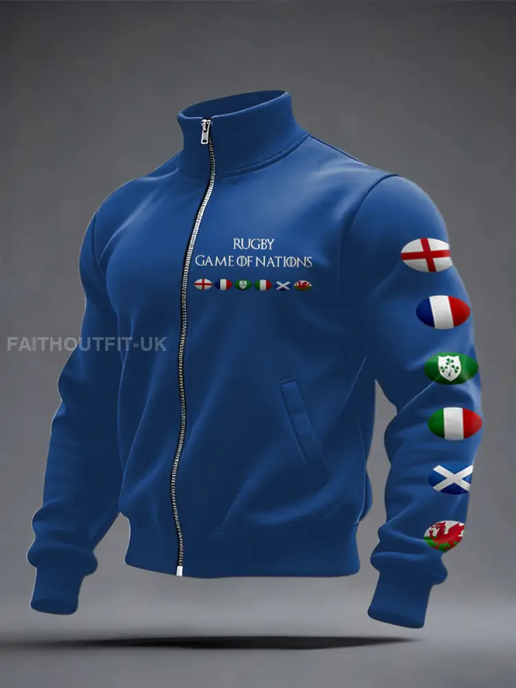 Unisex 6 Nations Rugby Lover Printed Coat