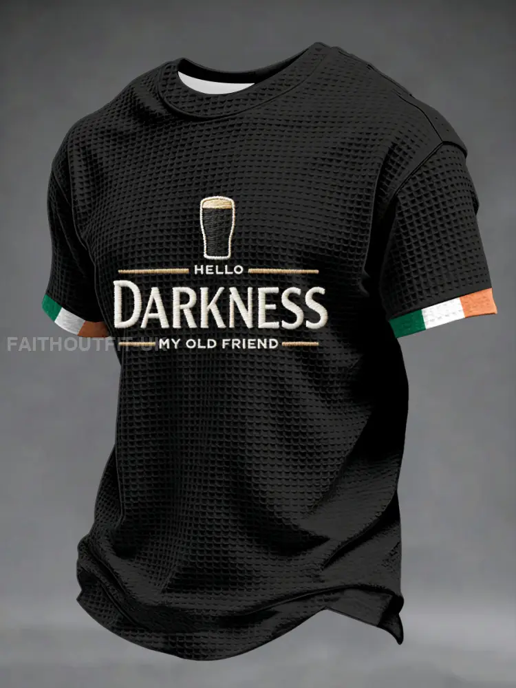 Men’s Hello Darkness My Old Friend Waffle Short Sleeves T-shirt