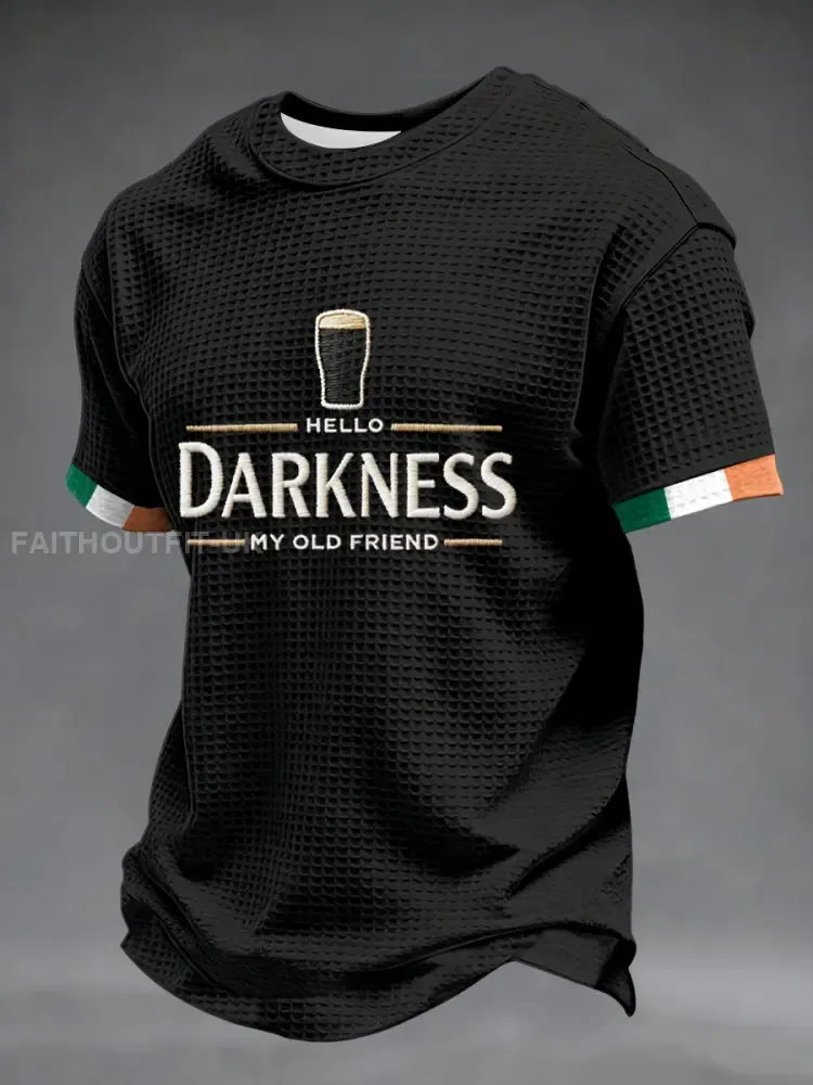 Men’s Hello Darkness My Old Friend Waffle Short Sleeves T-shirt