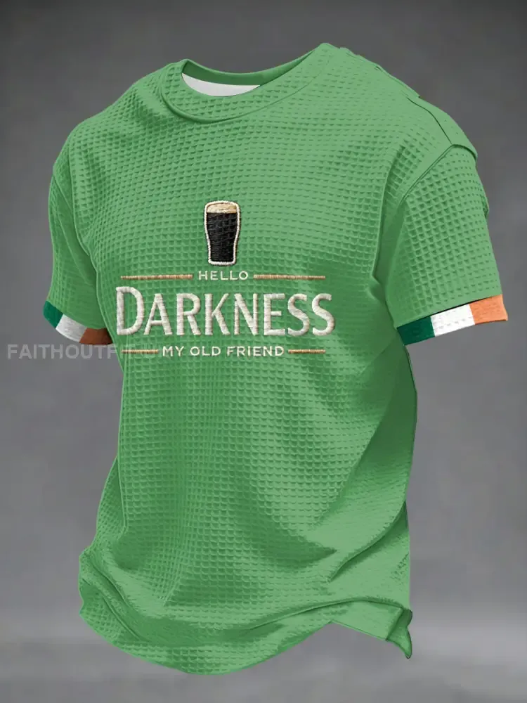 Men’s Hello Darkness My Old Friend Waffle Short Sleeves T-shirt