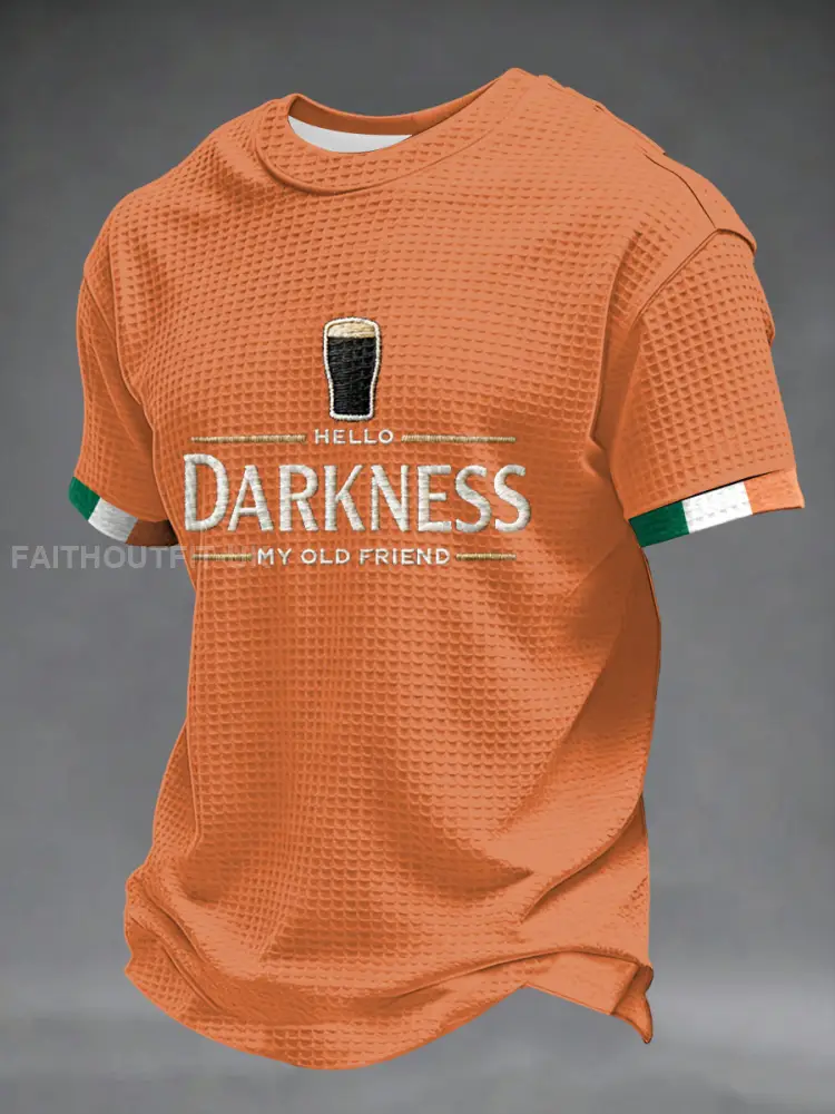 Men’s Hello Darkness My Old Friend Waffle Short Sleeves T-shirt