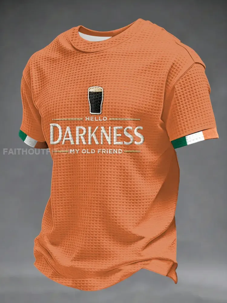 Men’s Hello Darkness My Old Friend Waffle Short Sleeves T-shirt
