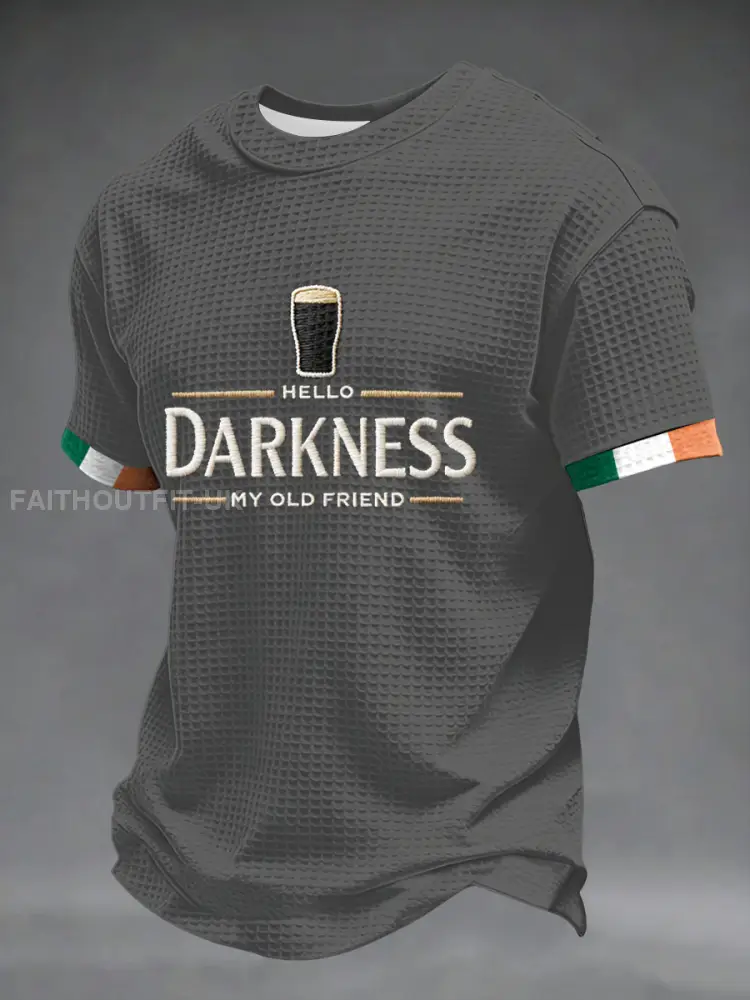 Men’s Hello Darkness My Old Friend Waffle Short Sleeves T-shirt