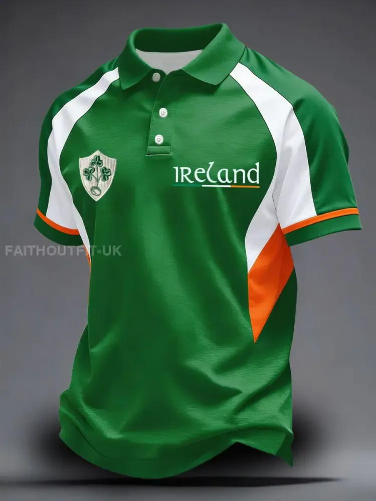 Men’s Ireland Rugby Lover Printed Casual Tops