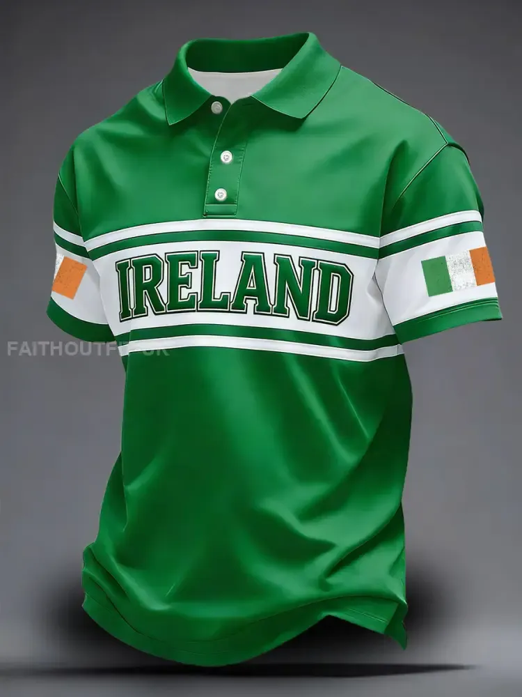 Men’s Ireland Rugby Lover Printed Casual Tops