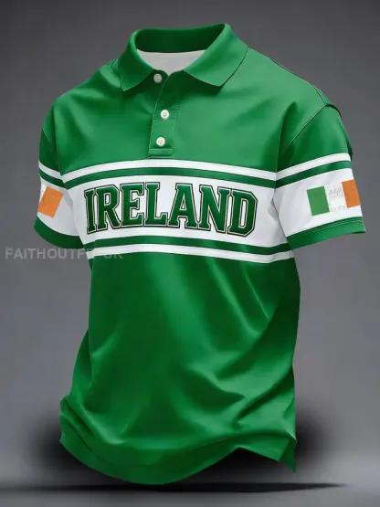 Men’s Ireland Rugby Lover Printed Casual Tops