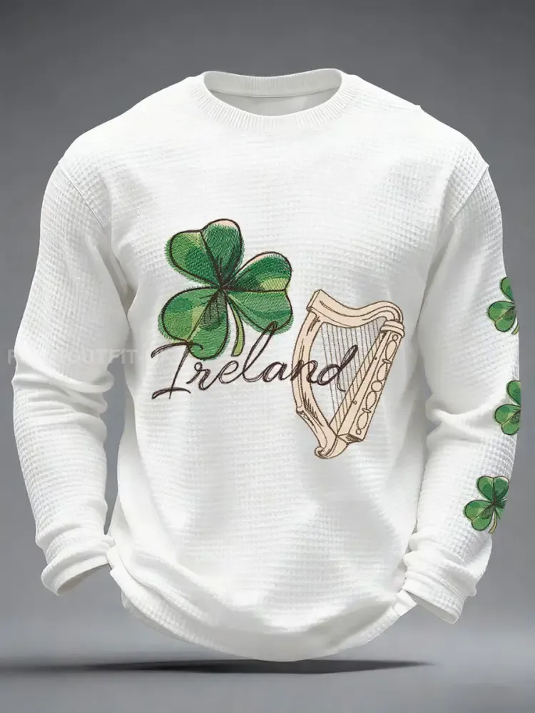 Men’s Ireland Rugby Lover Printed Waffle Tops