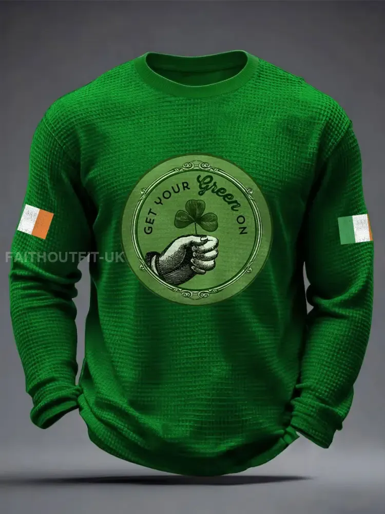 Men’s Ireland Rugby Lover Printed Waffle Tops