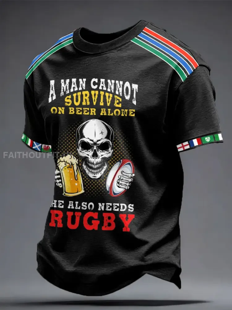 Men’s 6 Nations Rugby Lover Printed T-shirt