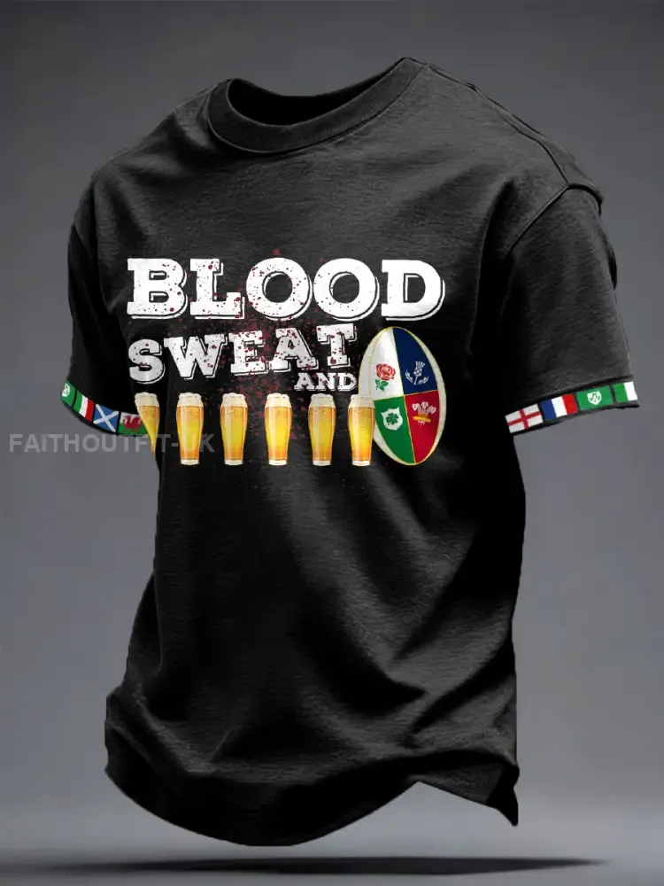 Men’s 6 Nations Rugby Lover Printed T-shirt