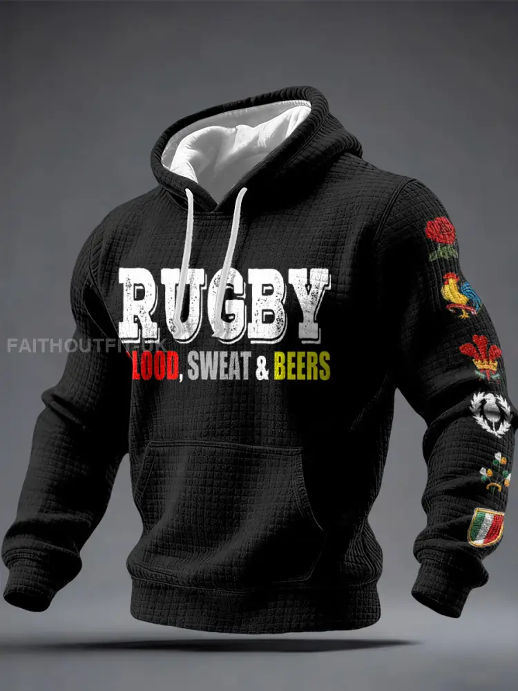 Men’s 6 Nations Rugby Lover Printed Hoodie
