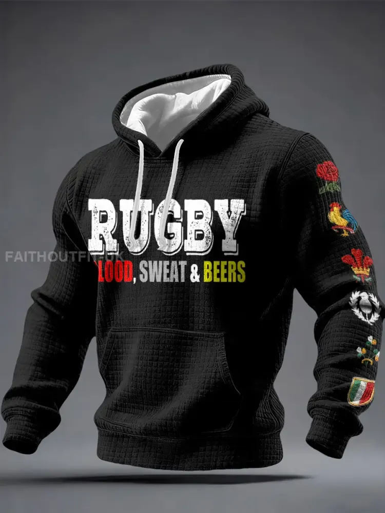 Men’s 6 Nations Rugby Lover Printed Hoodie