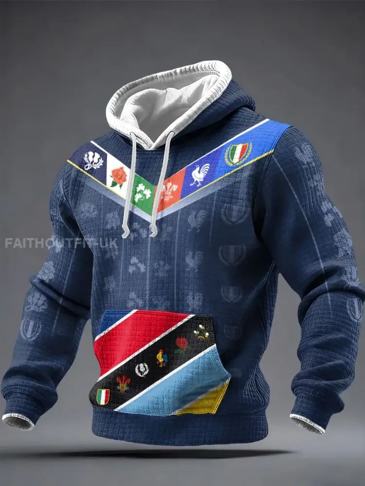 Men’s 6 Nations Rugby Lover Printed Hoodie